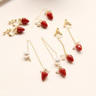 Strawberry Drop Earring / Clip-on Earring