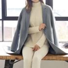 Hand Made Wool Blend Coat With Sash