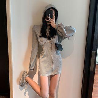 Long-sleeve Slim-fit Hoodie Dress