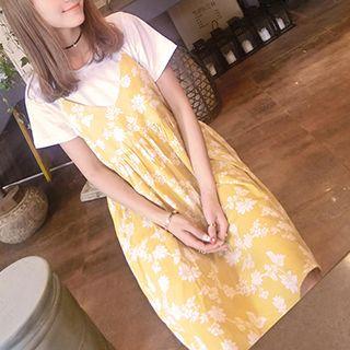 Strappy Floral A-line Dress
