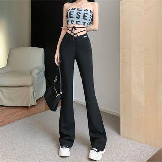 Tie-strap Flare Pants