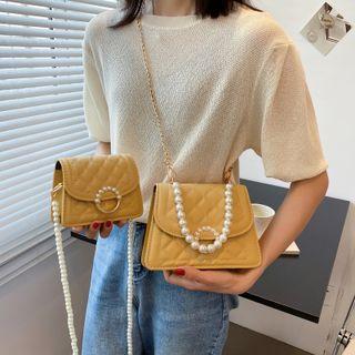 Beaded Quilted Crossbody Bag