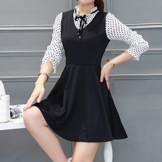 Dotted Panel Dress