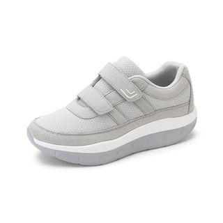 Platform Hook And Loop Mesh Sneakers