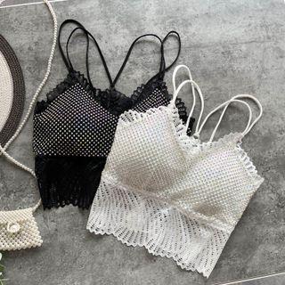 Rhinestone Lace Camisole Top