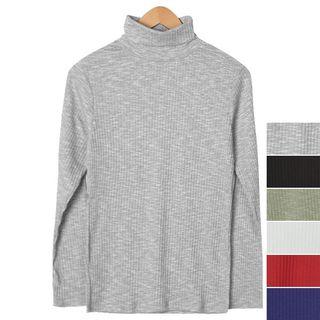 Couple Turtle-neck Ribbed Pullover
