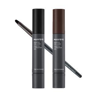 The Face Shop - Maxx' Eye Palette Gel Liner (2 Colors) #01 Black