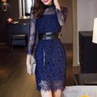 Lace Long Sleeve Party Dress