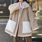 Reversible Fleece-lined Buttoned Jacket