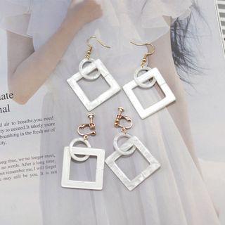 Acetate Square Dangle Earring