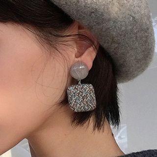 Woven Square Dangle Earring