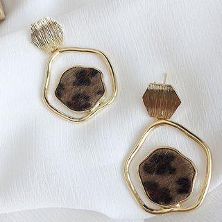 925 Sterling Silver Leopard Drop Earring