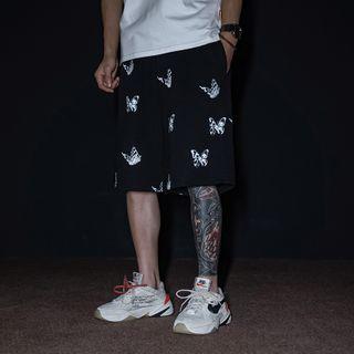 Butterfly-reflection Cotton Shorts