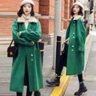 Single Breasted Woolen Long Trench Coat