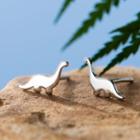 925 Sterling Silver Dinosaur Earring 1 Pair - R394 - One Size