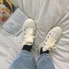 Ribbon Lace-up Canvas Sneakers
