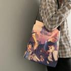 Caricature Print Canvas Tote Bag As Shown In Figure - One Size
