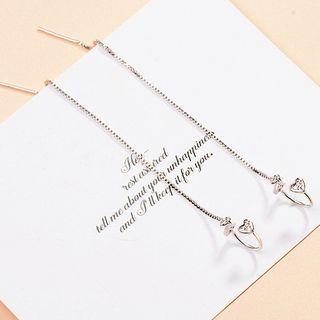 925 Sterling Silver Chained Cuff Earring 1 Piece - 925 Silver - Silver - One Size