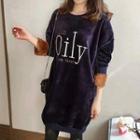 Velvet Letter Long Sweatshirt