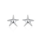 Simple Fashion Star Stud Earrings Silver - One Size