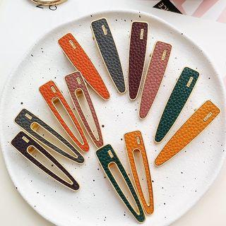 Faux Leather Alloy Hair Clip