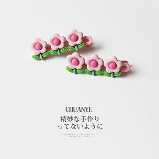 Flower Hair Clip 02 - Flower - Pink - One Size