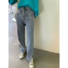 Split High-waist Jeans