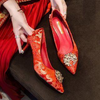 Embellished Pointed Stiletto Pumps