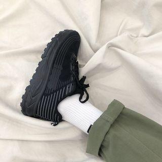 Striped Platform Lace Up Sneakers