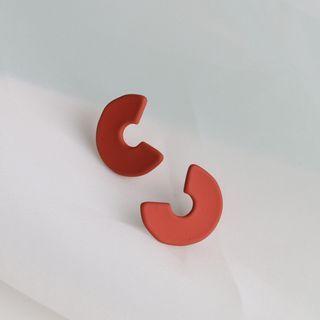 Hook Earring 1 Pair - Red - One Size
