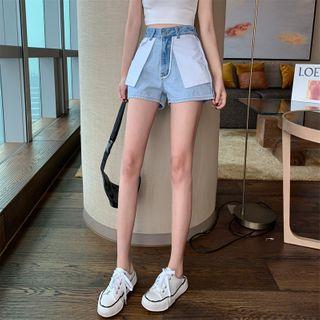 Reverse Denim Shorts