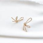 Knot Ear Stud 925 Sterling Silver - Gold - One Size
