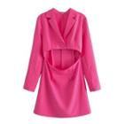 Double-breasted Cutout Mini Blazer Dress