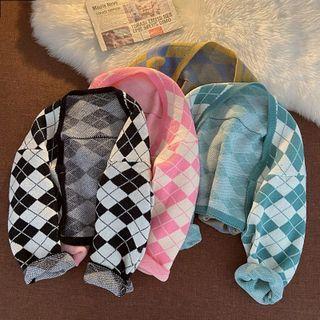 Argyle Knit Shrug