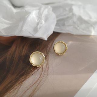 Rhinestone Stud Earring 1 Pair - S925 Silver - One Size