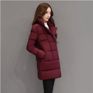 Plain Padded Single-breasted Coat