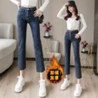 Fleece Lined Straight Leg Jeans