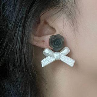 Flower Bow Dangle Earring