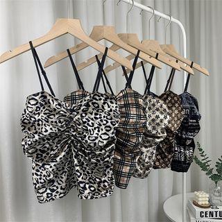 Patterned Velvet Camisole Top
