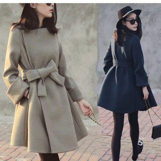 Plain Bow Coatdress