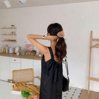 Tie-back Sleeveless Long Sundress