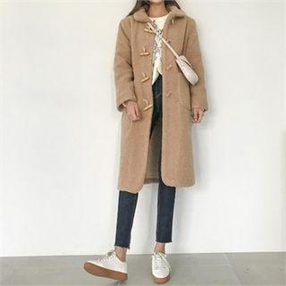 Toggle-button Sherpa Fleece Coat