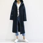 Hooded Single-breasted Trench Coat