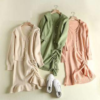 Set: Cardigan + Strappy Midi Dress