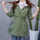 Hooded Padded Trench Jacket