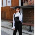 Button-detail Beret Black - One Size