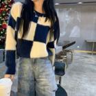 Two-tone Fluffy Sweater