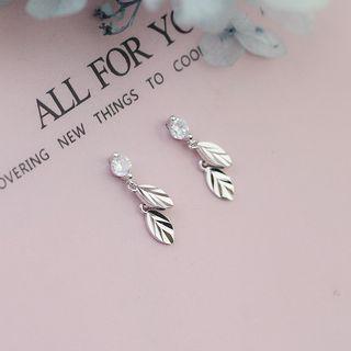 Leaf Ear Stud 1 Pair - As Shown In Figure - One Size