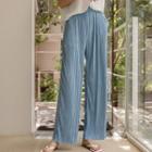 Pocket-side Crystal-pleat Pants
