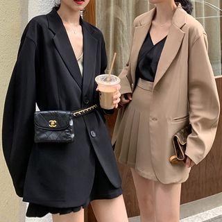 Set: Blazer + Pleated Mini Skirt